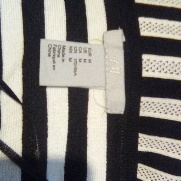 H & M Women Strips V Neck Formal Office Church Work party Boho Dance Dress - Picture 5 of 11